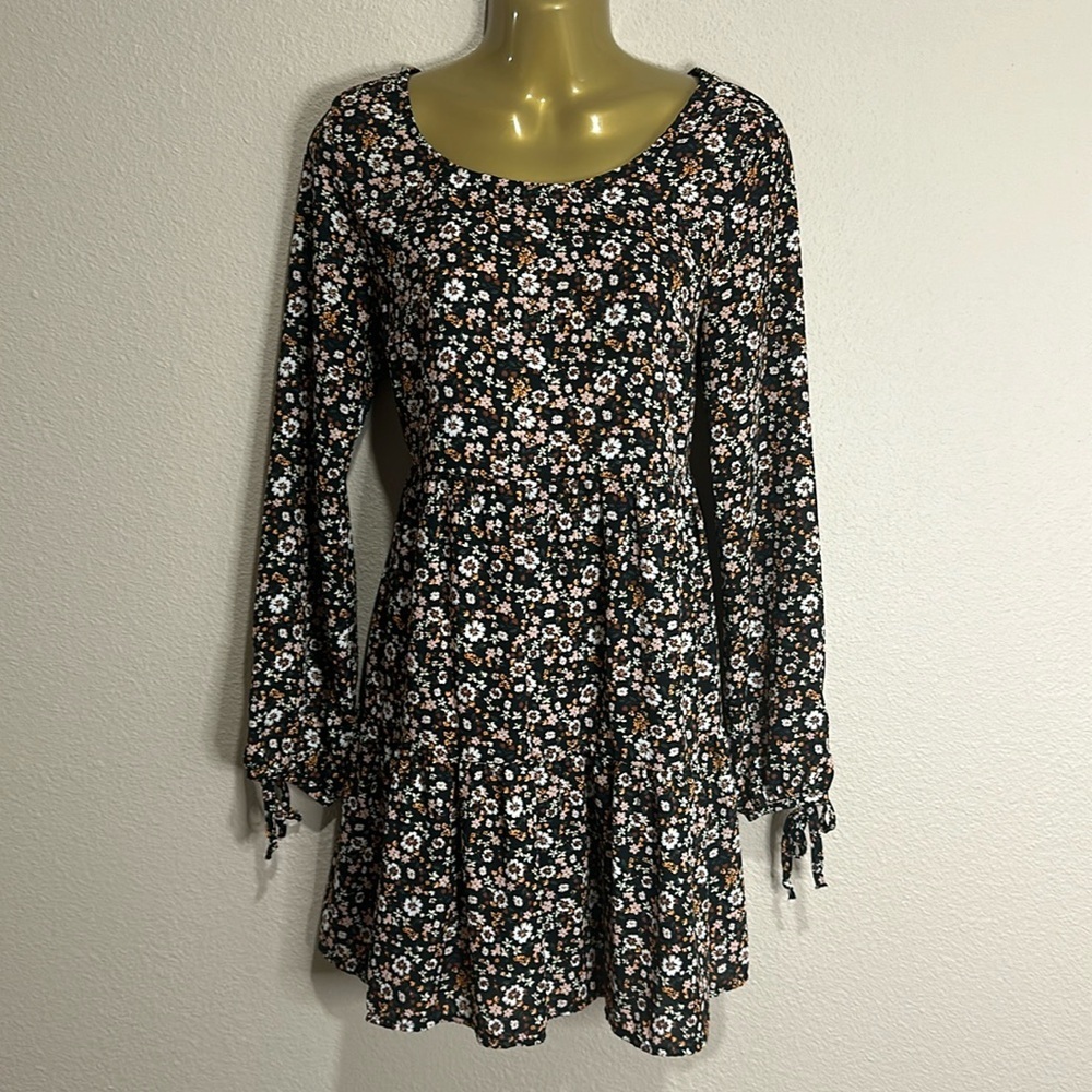 WILD FABLE Long Sleeve Floral Babydoll Dress, Size S, EUC